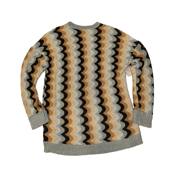 Show Me Your Mumu Retro Wave Knit Comfy Oversized Sweater Blue Size Medium - Picture 9 of 11